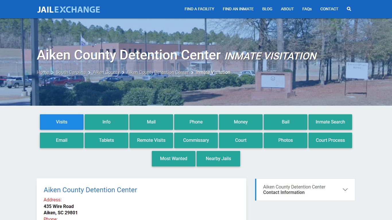 Inmate Visitation - Aiken County Detention Center, SC - Jail Exchange